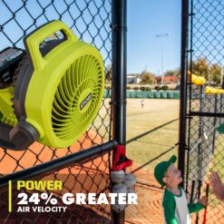 RYOBI ONE+ 18V Cordless Hybrid WHISPER SERIES 7-1/2 in. Fan Kit with 4.0 Ah Battery and Charger PCL811K1