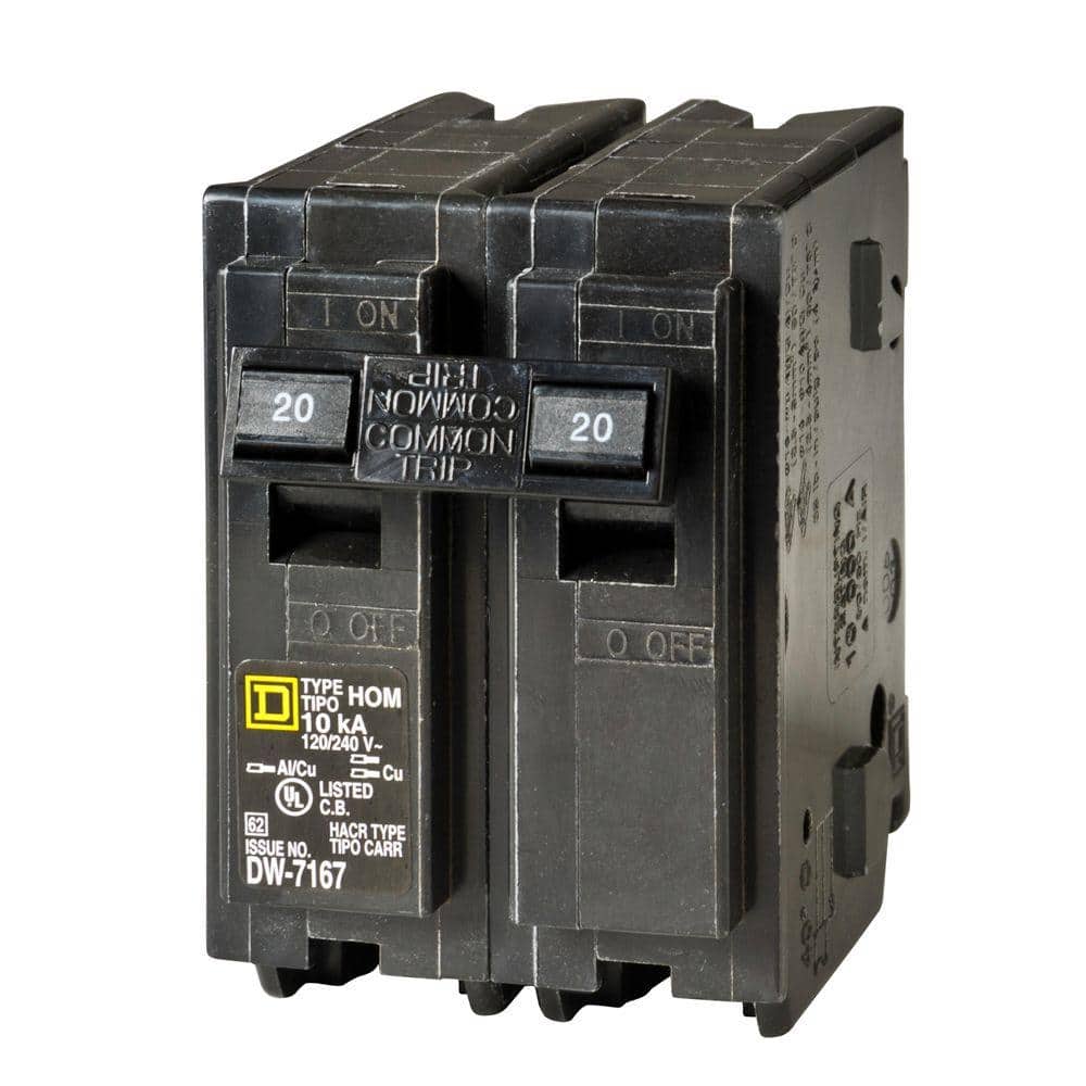 Square D Homeline 20 Amp 2-Pole Circuit Breaker (3-Pack) HOM220CP3