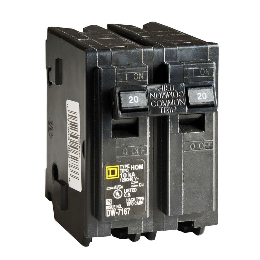Square D Homeline 20 Amp 2-Pole Circuit Breaker (3-Pack) HOM220CP3