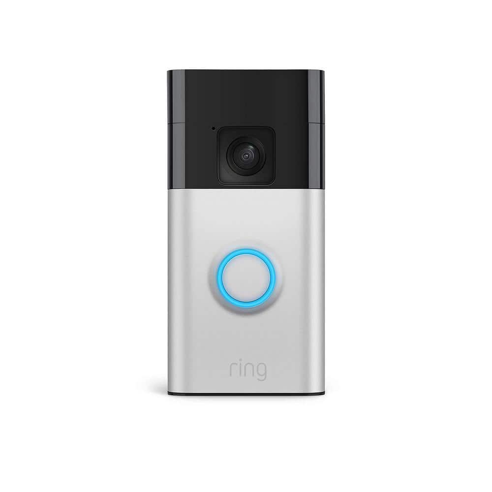 Ring Battery Doorbell with Head-to-Toe HD Video, Live View with 2-Way Talk, and Motion Detection and Alerts - Satin Nickel B0BZWRSRWV