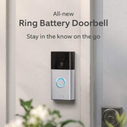 Ring Battery Doorbell with Head-to-Toe HD Video, Live View with 2-Way Talk, and Motion Detection and Alerts - Satin Nickel B0BZWRSRWV