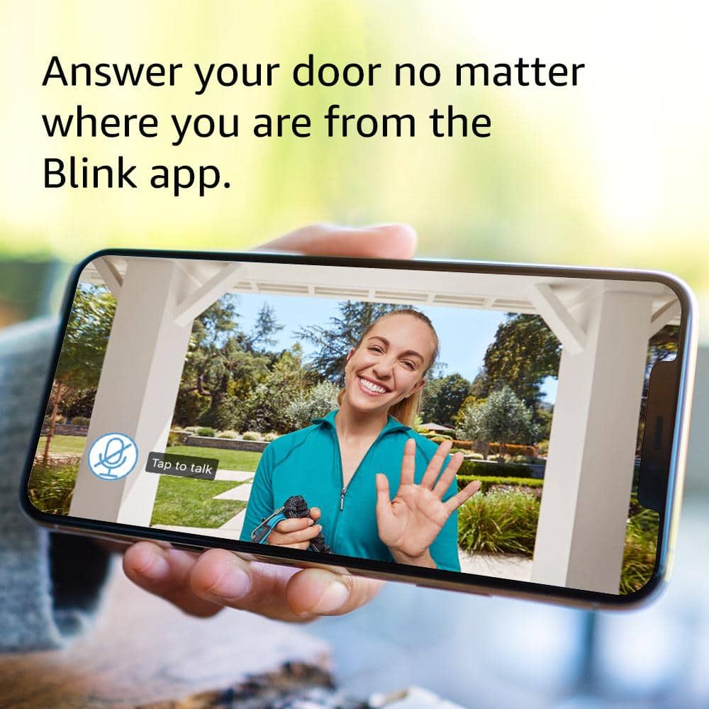 Blink Battery or Wired - Smart Wi-Fi HD Video Doorbell Camera in Black B08SG2MS3V