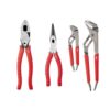 Milwaukee 10 in. High Leverage Lineman's Pliers with Crimper and Long Nose Pliers & 6 in./10 in. Straight-Jaw Pliers Set (4-Piece) 48-22-6100-48-22-6101-48-22-6330