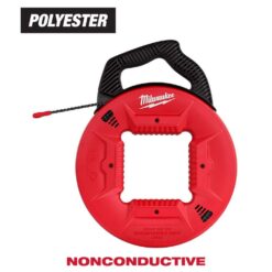 Milwaukee 3/4 in. Iron Conduit Bender and Handle with 100 ft. Polyester Fish Tape with Non-Conductive Tip 48-22-4081-48-22-4165