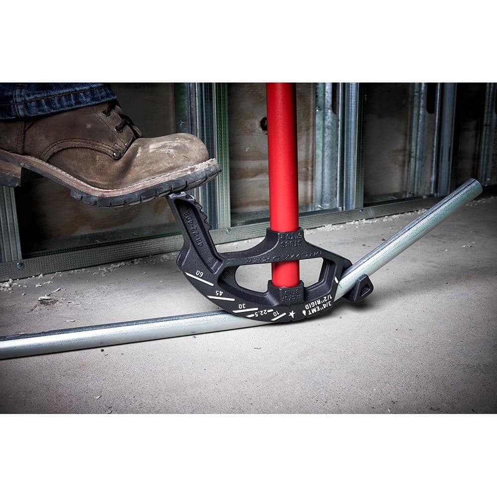 Milwaukee 3/4 in. Iron Conduit Bender and Handle with 100 ft. Polyester Fish Tape with Non-Conductive Tip 48-22-4081-48-22-4165