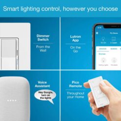 Lutron Diva Smart Dimmer Switch Starter Kit for Caseta Smart Lighting, with Smart Hub + Pico Remote, 150-Watt LED (DVRF-BDG-1D)