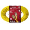 Husky 100 ft. 14/3 Medium Duty Indoor/Outdoor Extension Cord with Lighted End, Yellow 73100HY