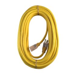 Husky 100 ft. 14/3 Medium Duty Indoor/Outdoor Extension Cord with Lighted End, Yellow 73100HY