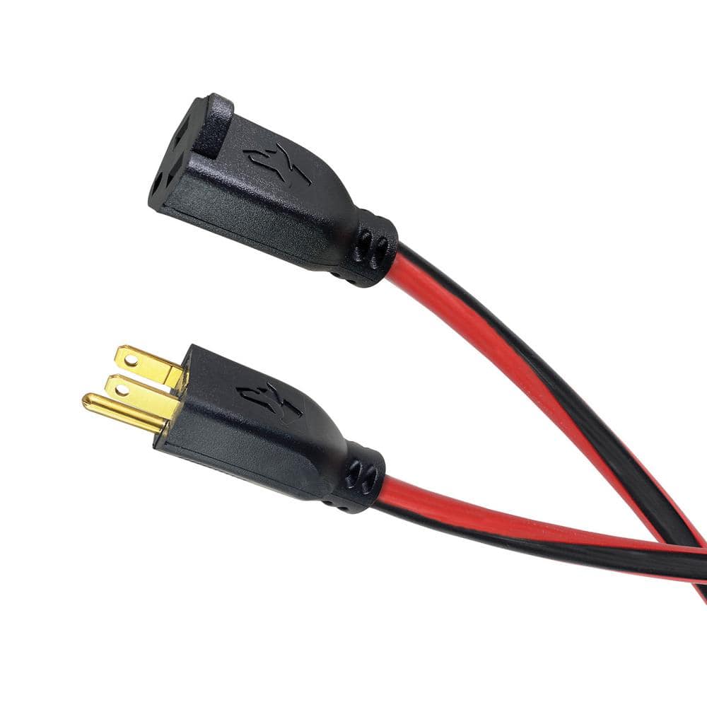 Husky 100 ft. 14/3 Medium Duty Indoor/Outdoor Extension Cord, Red/Black 63100HY