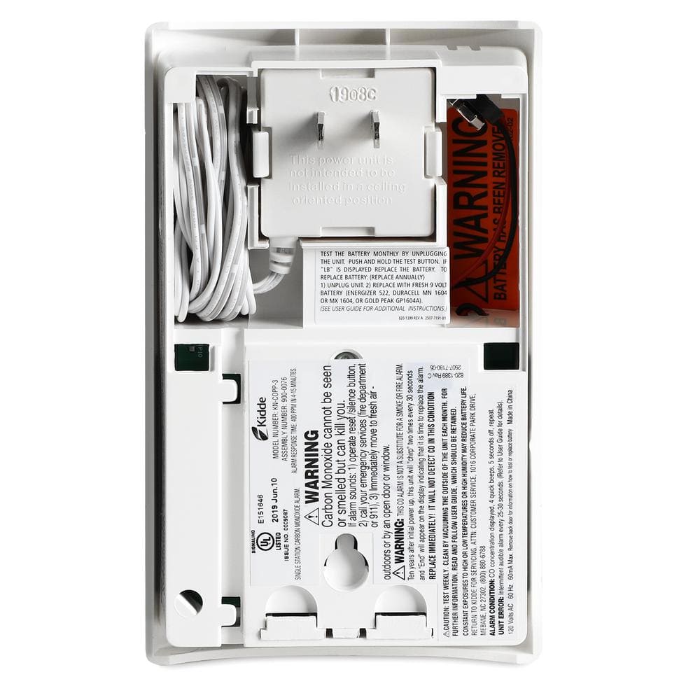 Kidde Firex Plug-in Carbon Monoxide Detector, 9V Battery Backup, Digital Display 21029915