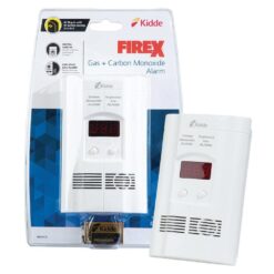 Kidde Firex Plug-In Explosive Gas and Carbon Monoxide Detector, 9V Battery Backup 21029623 21029623
