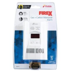 Kidde Firex Plug-In Explosive Gas and Carbon Monoxide Detector, 9V Battery Backup 21029623 21029623