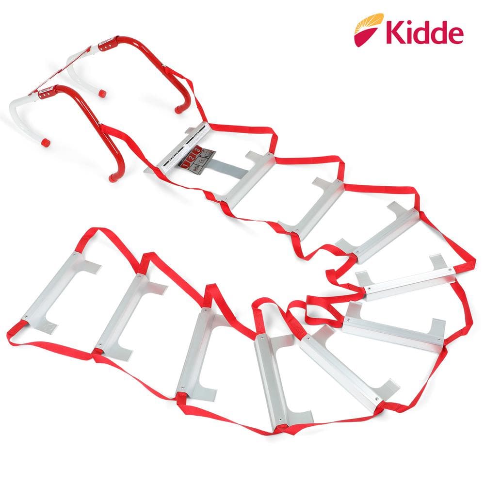 Kidde Fire Escape Ladder, 2-Story, 13 ft. Long, 1,000 lb. Load Capacity 21030942