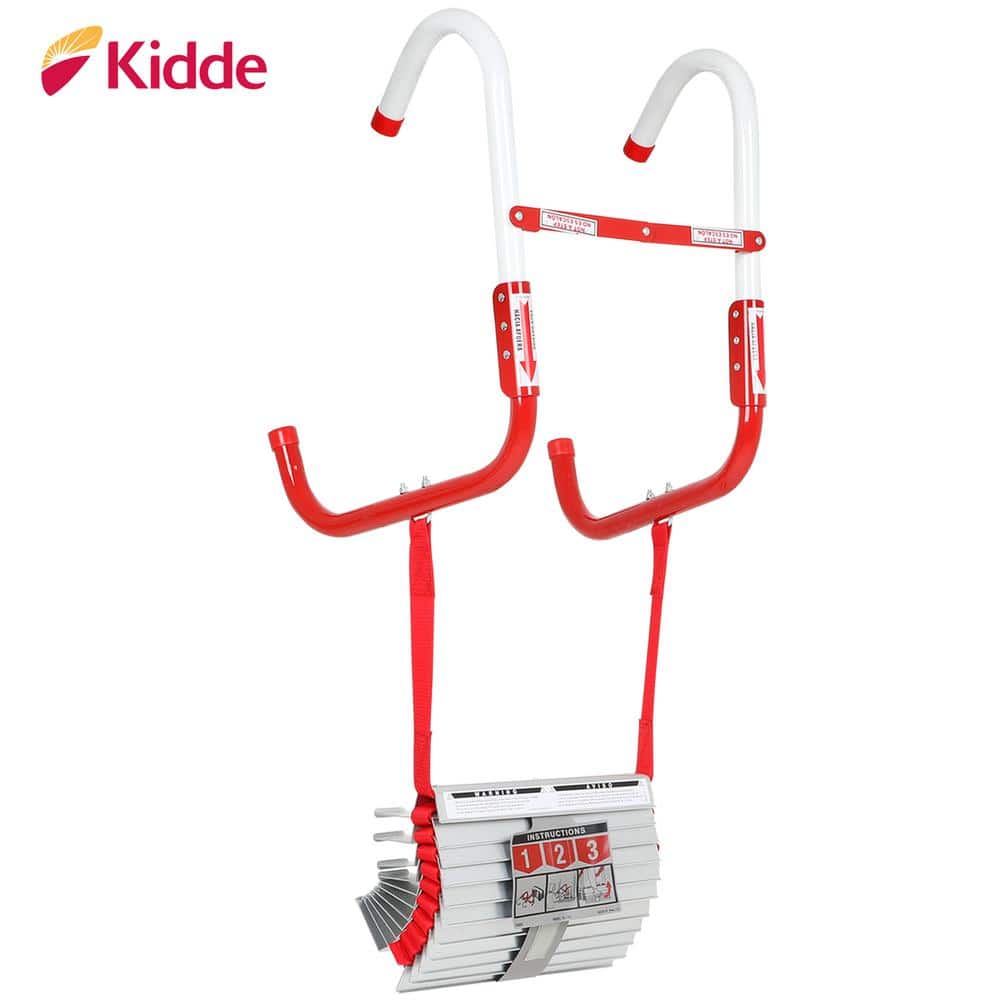 Kidde Fire Escape Ladder, 2-Story, 13 ft. Long, 1,000 lb. Load Capacity 21030942