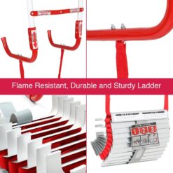 Kidde Fire Escape Ladder, 3-Story, 25 ft. Long, 1,000 lb. Load Capacity 468094
