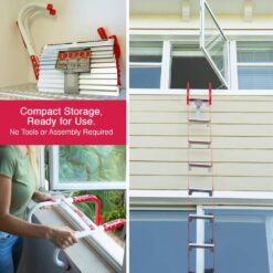 Kidde Fire Escape Ladder, 3-Story, 25 ft. Long, 1,000 lb. Load Capacity 468094