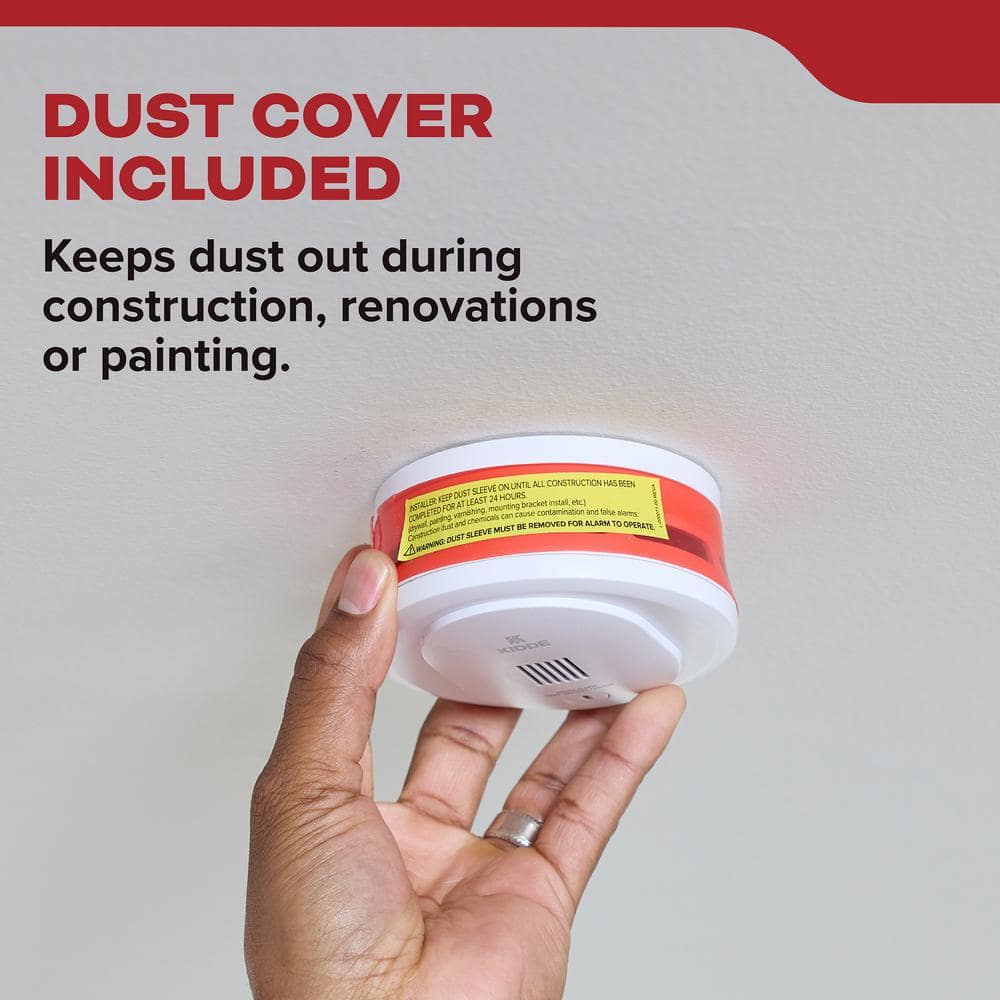 Kidde Compact 4 in. Battery Powered Smoke Detector with Photoelectric Sensor (4-Pack) 21031438