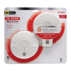 Kidde 10 Year Worry -Free Battery Powered Smoke Detector with Photoelectric Sensor (2-Pack) 21029898