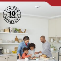 Kidde Hardwired Smoke Detector with 10-Year Battery Backup, Voice Alerts, Interconnectable and LED Warning Lights 21033154