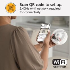 Kidde Smart Hardwired Wi-Fi Enabled Smoke Detector with Photoelectric Sensor and Voice Alerts 21032064