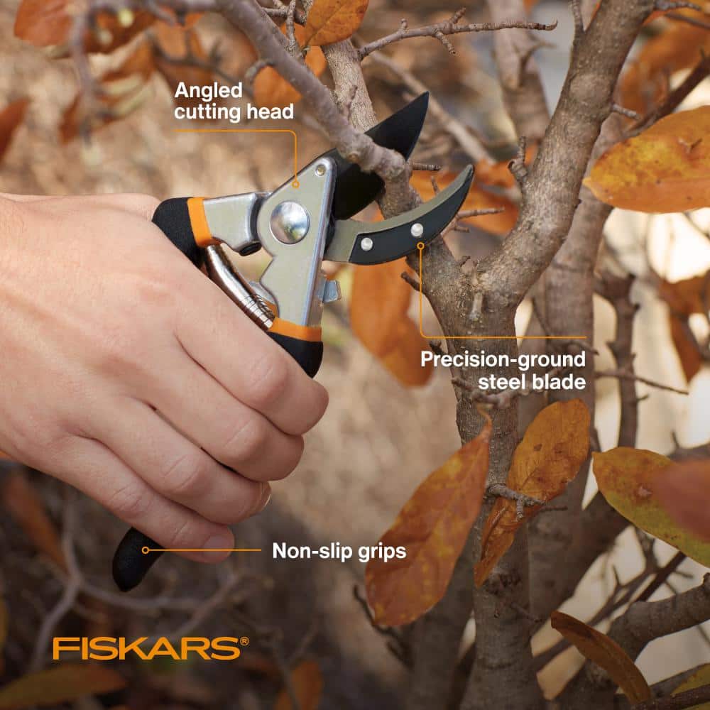 Fiskars 15 in. Steel Blade Tree Pruner and 8.5 in. Pruning Shears (2-Piece) 1076079