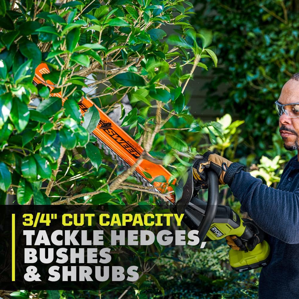 RYOBI ONE+ HP 18V Brushless 24 in. Cordless Battery Hedge Trimmer (Tool Only) PBLHG01B