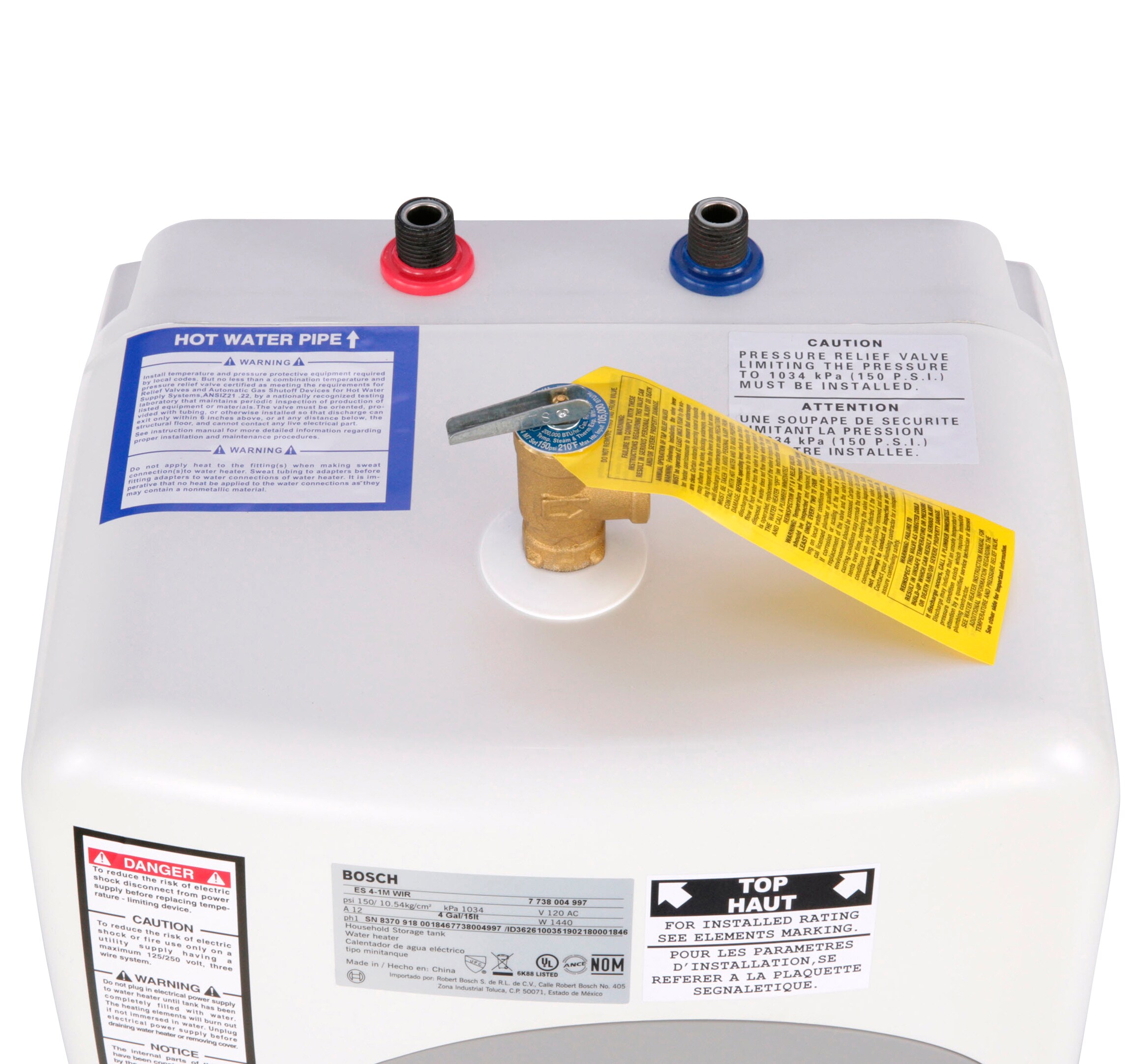 Bosch Tronic mini-tank es4 4-Gallons Lowboy 6-year Limited Warranty 1440-Watt 1 Element Point Of Use Electric Water Heater