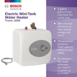 Bosch Tronic mini-tank es4 4-Gallons Lowboy 6-year Limited Warranty 1440-Watt 1 Element Point Of Use Electric Water Heater
