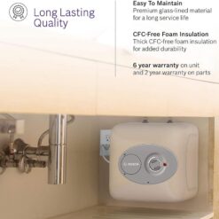 Bosch Tronic mini-tank es2.5 2.7-Gallons Lowboy 6-year Limited Warranty 1440-Watt 1 Element Point Of Use Electric Water Heater