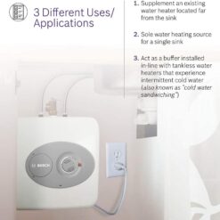 Bosch Tronic mini-tank es2.5 2.7-Gallons Lowboy 6-year Limited Warranty 1440-Watt 1 Element Point Of Use Electric Water Heater