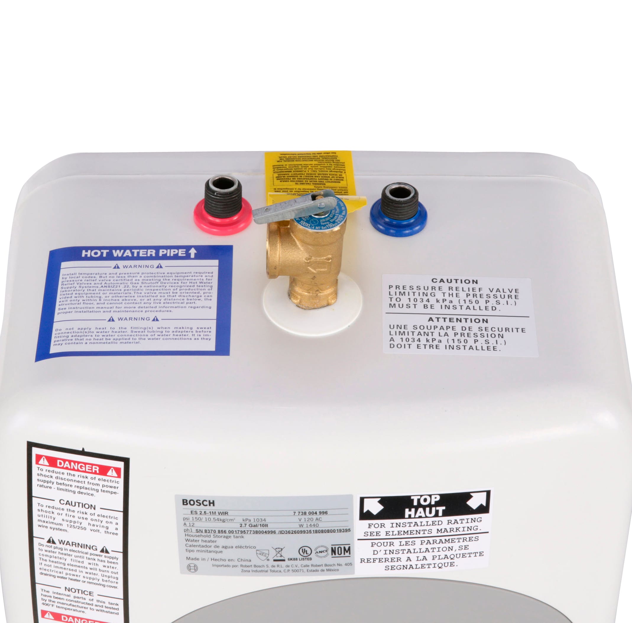 Bosch Tronic mini-tank es2.5 2.7-Gallons Lowboy 6-year Limited Warranty 1440-Watt 1 Element Point Of Use Electric Water Heater