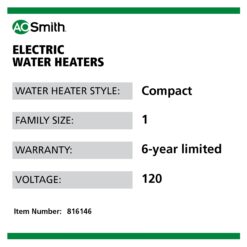 A.O. Smith Signature 100 2.5-Gallon Compact 6-year Warranty 1440-Watt 1 Element Point Of Use Electric Water Heater