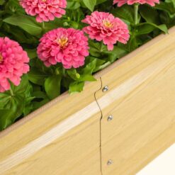 Vego Garden 45-cu ft 48-in W x 96-in L x 17-in H Sunlit Oak Galvanized Metal Raised Garden Bed