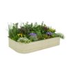 Vego Garden 45-cu ft 48-in W x 96-in L x 17-in H Pearl White Galvanized Metal Raised Garden Bed
