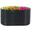 Sunnydaze Decor 62.5-in W x 32-in L x 32-in H Elevated Dark Gray Galvanized Metal Raised Garden Bed