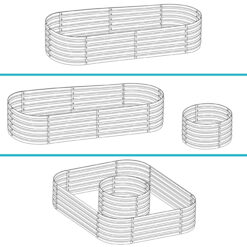 Sunnydaze Decor 62.5-in W x 32-in L x 32-in H Elevated Dark Gray Galvanized Metal Raised Garden Bed