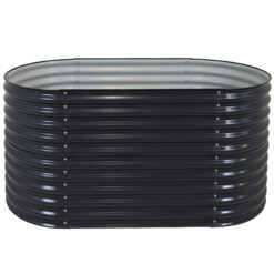 Sunnydaze Decor 62.5-in W x 32-in L x 32-in H Elevated Dark Gray Galvanized Metal Raised Garden Bed
