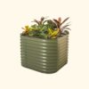 Vego Garden 33-cu ft 42-in W x 42-in L x 32-in H Olive Green Galvanized Metal Raised Garden Bed