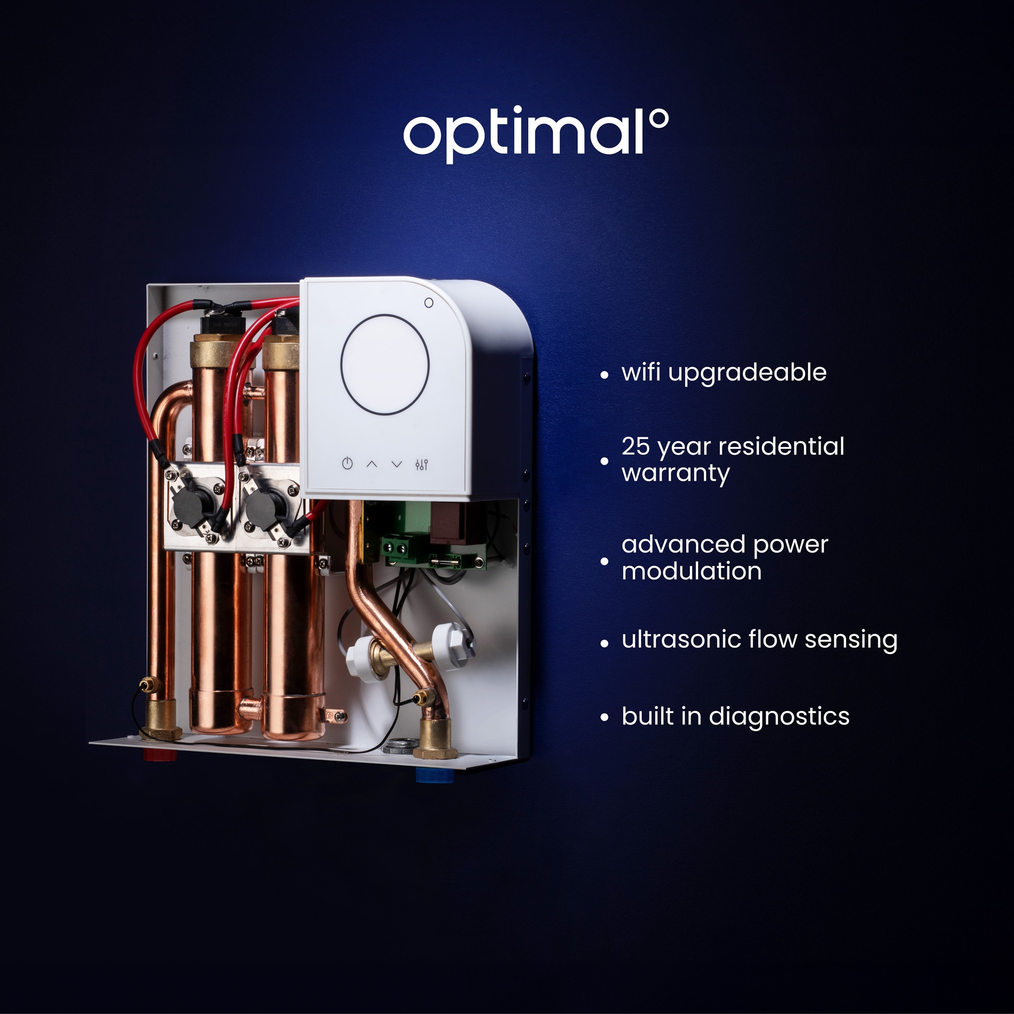 Optimal 208/220/240-volt 27 Kw 4.5-GPM Smart Electric Tankless Water Heater