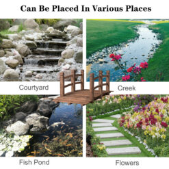 Costway 5-Feet Brown (composite) Garden Bridge