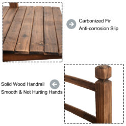 Costway 5-Feet Brown (composite) Garden Bridge