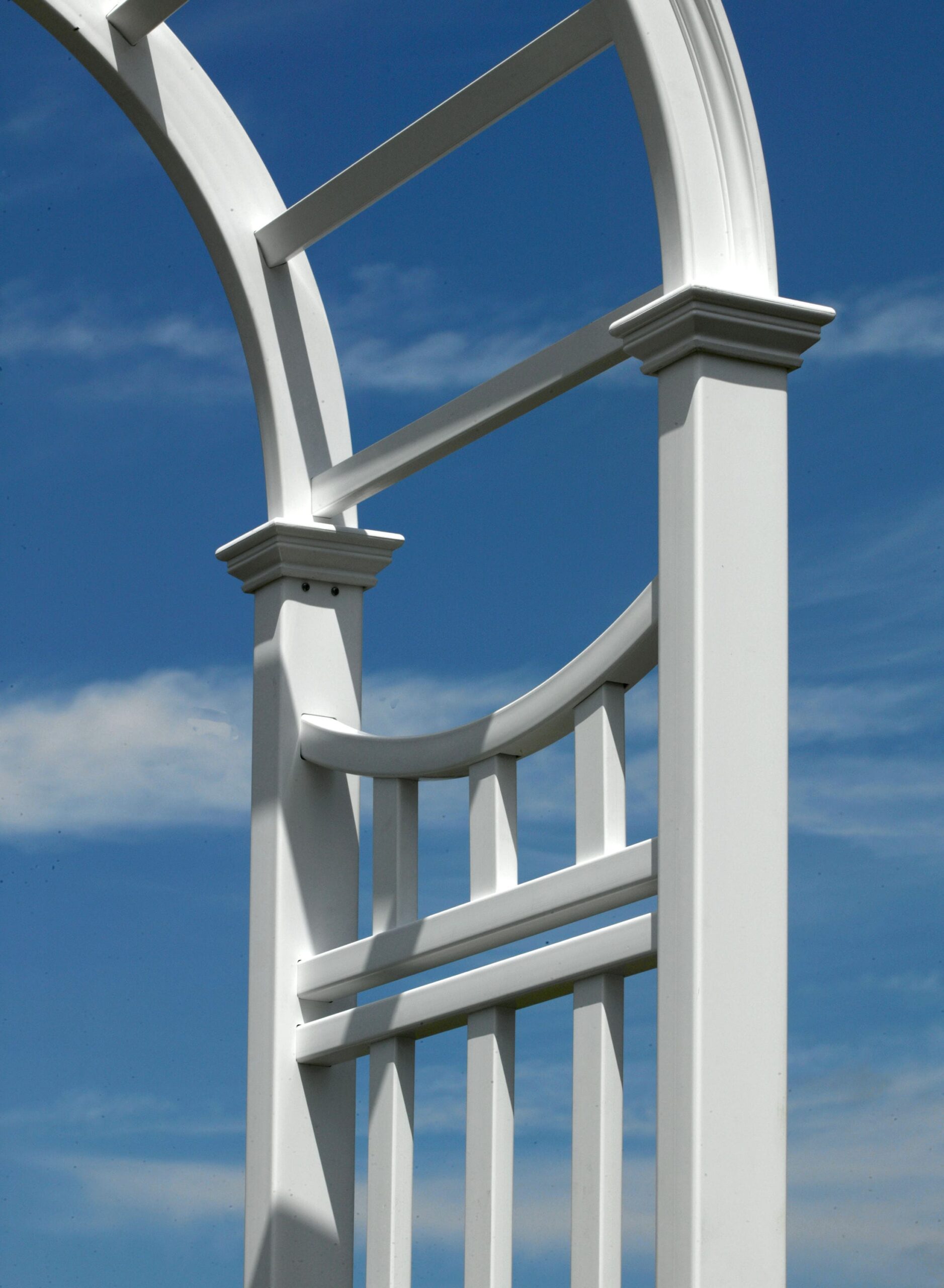 Vita Classic 4.08-ft W x 7.63-ft H Arched White PVC Garden Arbor