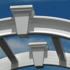 Vita Classic 4.08-ft W x 7.63-ft H Arched White PVC Garden Arbor