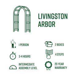Vita Classic 4.09-ft W x 7.63-ft H Arched White PVC Garden Arbor