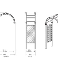 Vita Classic 4.09-ft W x 7.63-ft H Arched White PVC Garden Arbor