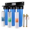 iSpring Whole House Water Filter with Ball Valve Triple-stage 15-GPM Mechanical filtration Well water Whole House Water Filtration System