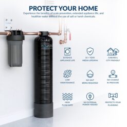 AQUASURE Serene Series Dual-stage 10-GPM Scale control media Hard water Whole House Water Filtration System