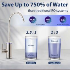 iSpring RO800G Triple-stage Carbon Block Reverse Osmosis Filtration Under Sink Water Filtration System