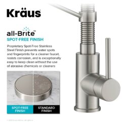 Kraus Purita Dual-stage Carbon Block Under Sink Water Filtration System with Spot Free Stainless Steel Faucet