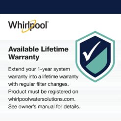 Whirlpool Triple-stage Carbon Block Reverse Osmosis Filtration Under Sink Water Filtration System with Designer Chrome Faucet